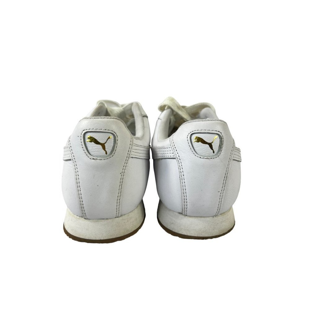 Mens Puma Roma Basic White Shoes - Picture 5 of 7